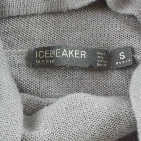 Icebreaker Merino Nova Cowl Neck Sweater Womens Small Gray Wool/Lyocell - Picture 4 of 10